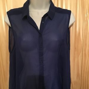 Sheer Sleeveless Blouse H&M